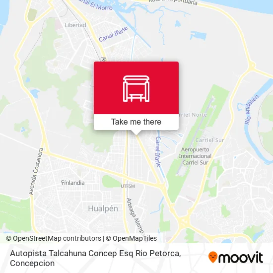 Mapa de Autopista Talcahuna Concep Esq Rio Petorca