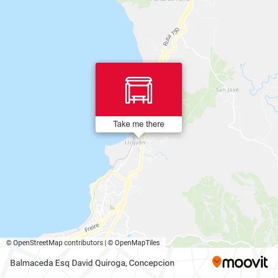Mapa de Balmaceda Esq David Quiroga