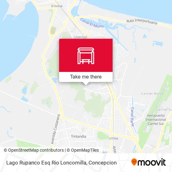 Mapa de Lago Rupanco Esq Rio Loncomilla
