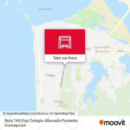 Mapa de Ruta 160 Esq Colegio Alborada  Poniente