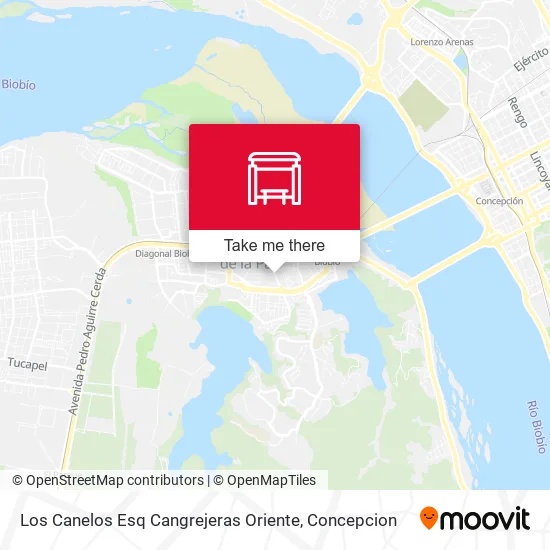 Mapa de Los Canelos Esq Cangrejeras  Oriente