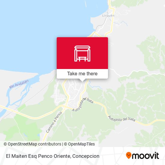 Mapa de El Maiten Esq Penco  Oriente