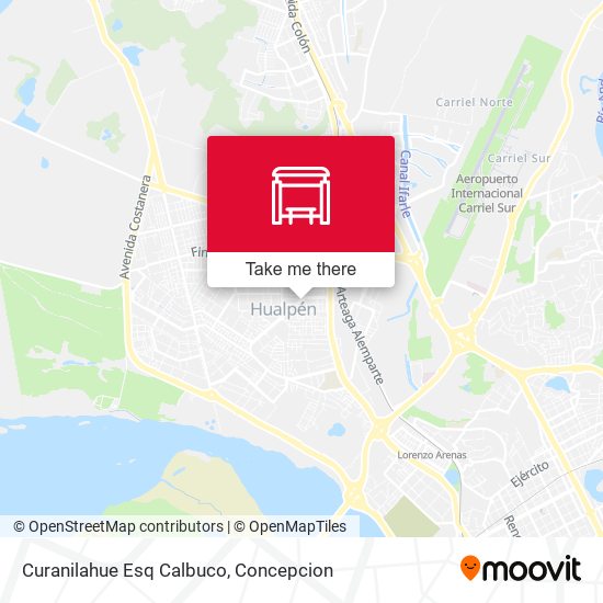 Curanilahue Esq Calbuco map