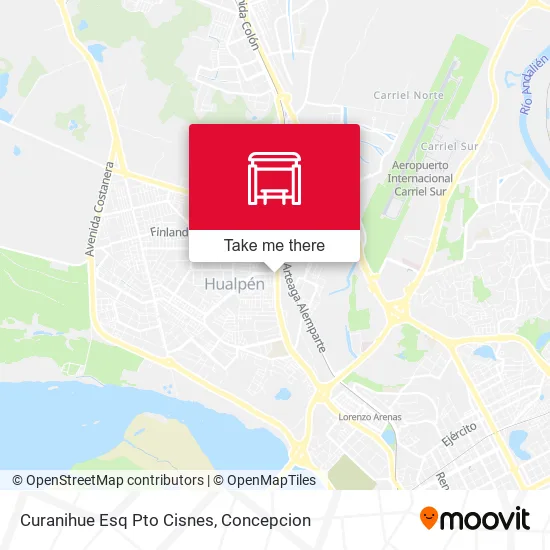 Mapa de Curanihue Esq Pto Cisnes