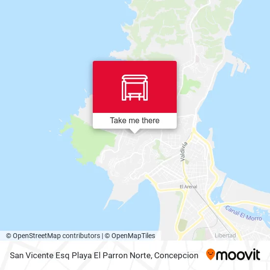 Mapa de San Vicente Esq Playa El Parron  Norte