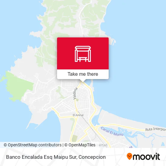 Mapa de Banco Encalada Esq Maipu  Sur