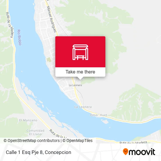 Mapa de Calle 1 Esq Pje 8