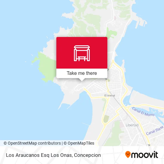 Mapa de Los Araucanos Esq Los Onas