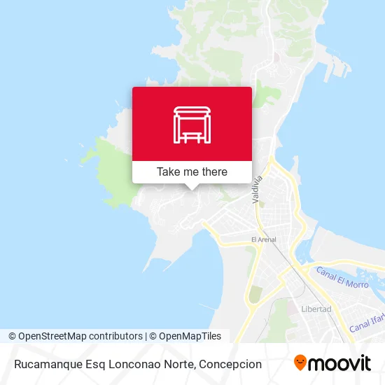 Mapa de Rucamanque Esq Lonconao  Norte