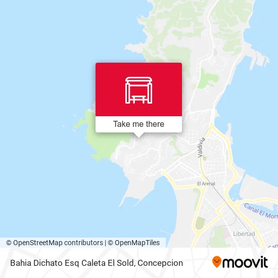 Mapa de Bahia Dichato Esq Caleta El Sold