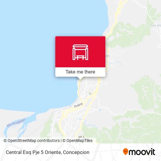 Mapa de Central Esq Pje 5  Oriente