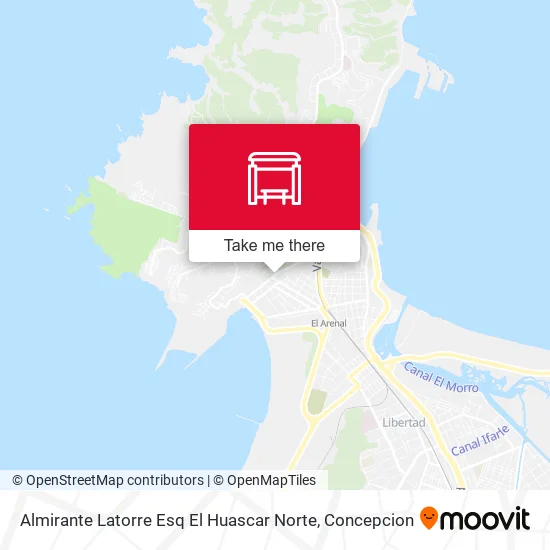 Mapa de Almirante Latorre Esq El Huascar  Norte
