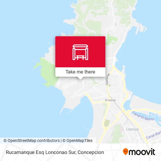 Mapa de Rucamanque Esq Lonconao  Sur