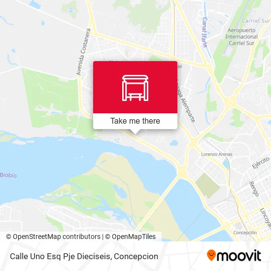 Mapa de Calle Uno Esq Pje Dieciseis