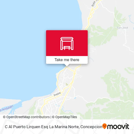 Mapa de C Al Puerto Lirquen Esq La Marina  Norte