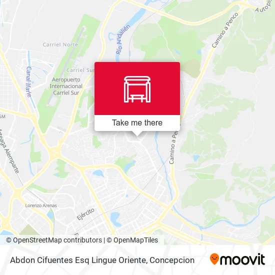 Mapa de Abdon Cifuentes Esq Lingue  Oriente