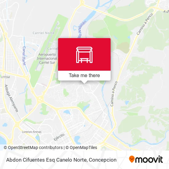 Mapa de Abdon Cifuentes Esq Canelo  Norte
