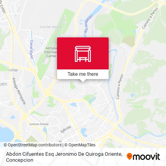 Abdon Cifuentes Esq Jeronimo De Quiroga  Oriente map
