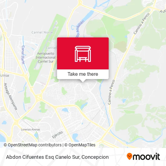 Mapa de Abdon Cifuentes Esq Canelo  Sur
