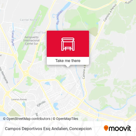 Mapa de Campos Deportivos Esq Andalien