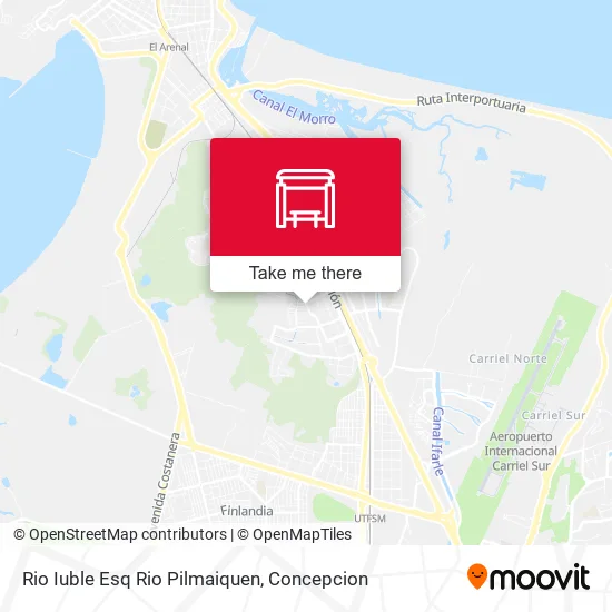 Mapa de Rio Iuble Esq Rio Pilmaiquen