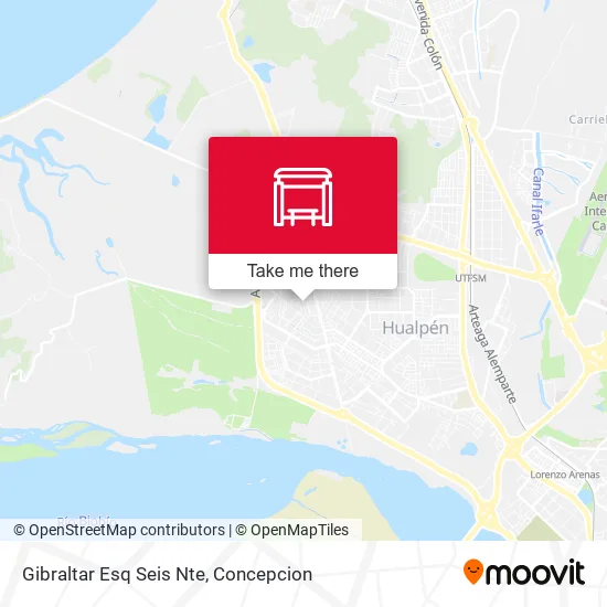 Mapa de Gibraltar Esq Seis Nte