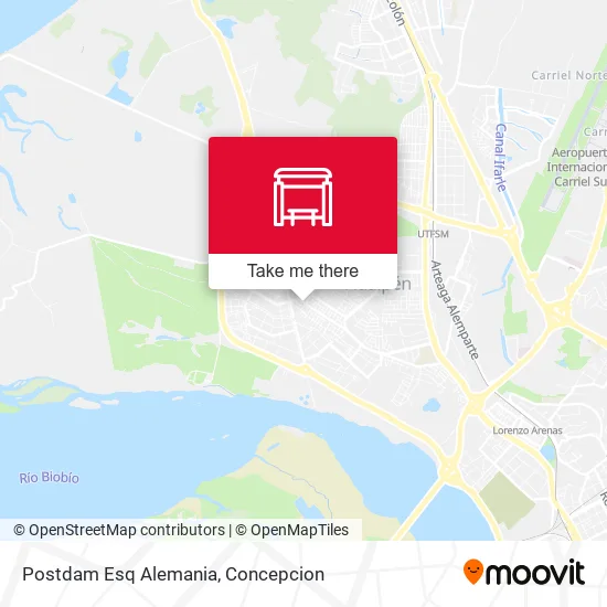 Mapa de Postdam Esq Alemania