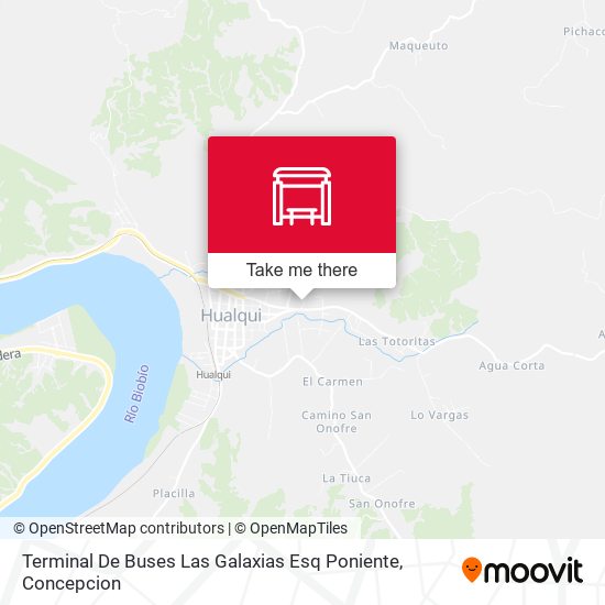 Mapa de Terminal De Buses Las Galaxias Esq Poniente