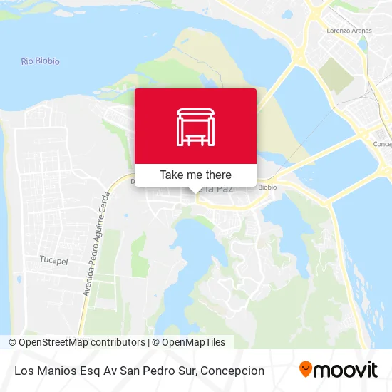 Mapa de Los Manios Esq Av San Pedro  Sur