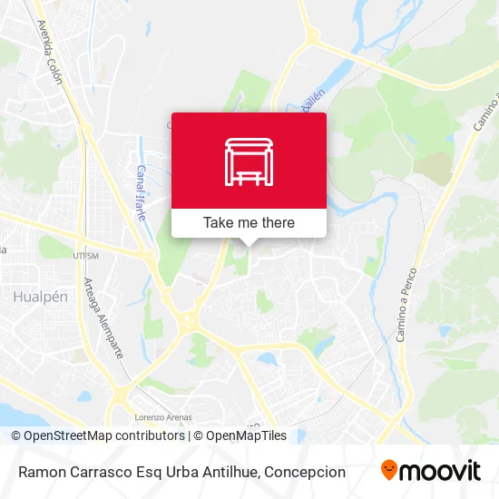 Mapa de Ramon Carrasco Esq Urba Antilhue