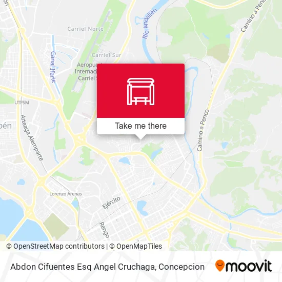 Mapa de Abdon Cifuentes Esq Angel Cruchaga