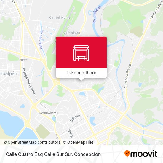 Mapa de Calle Cuatro Esq Calle Sur  Sur