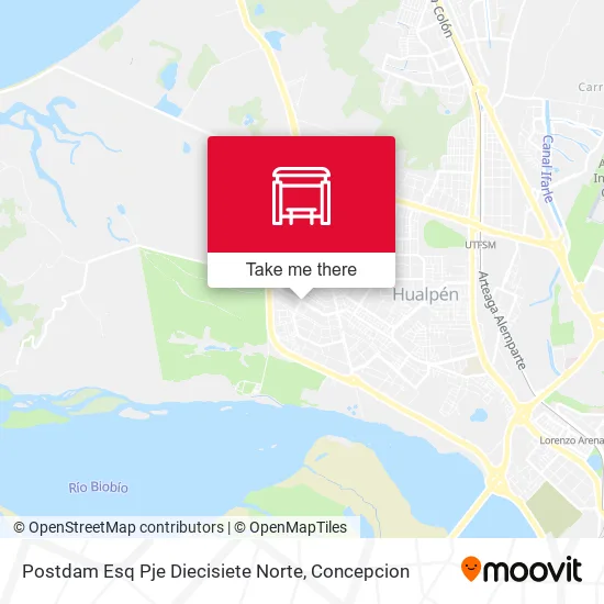 Mapa de Postdam Esq Pje Diecisiete  Norte