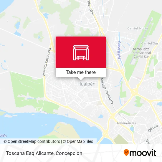Mapa de Toscana Esq Alicante