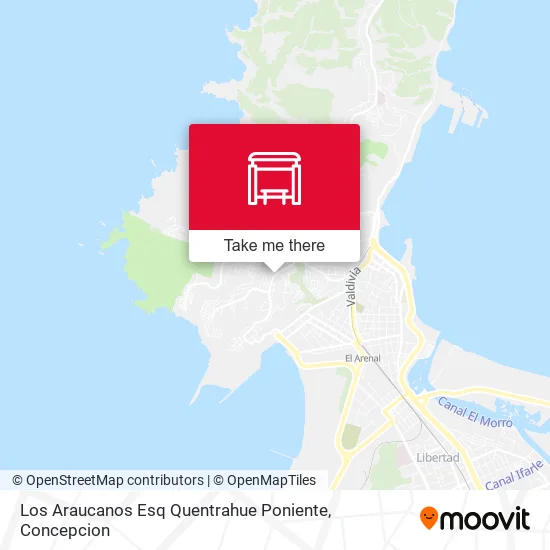 Mapa de Los Araucanos Esq Quentrahue  Poniente