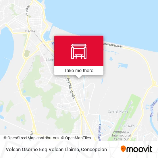 Mapa de Volcan Osorno Esq Volcan Llaima