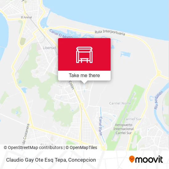 Mapa de Claudio Gay Ote Esq Tepa