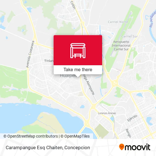 Mapa de Carampangue Esq Chaiten