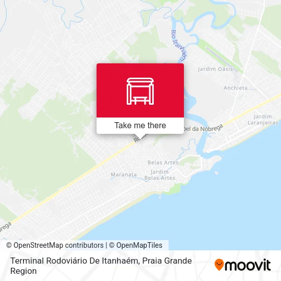 Mapa Terminal Rodoviário De Itanhaém