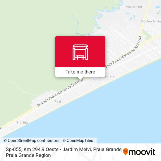 Sp-055, Km 294,9 Oeste - Jardim Melvi, Praia Grande map