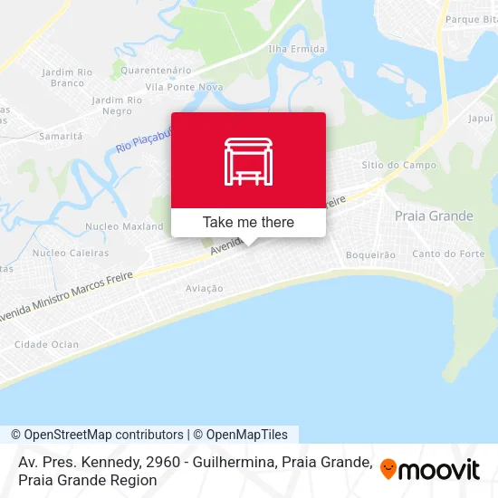Av. Pres. Kennedy, 2960 - Guilhermina, Praia Grande map