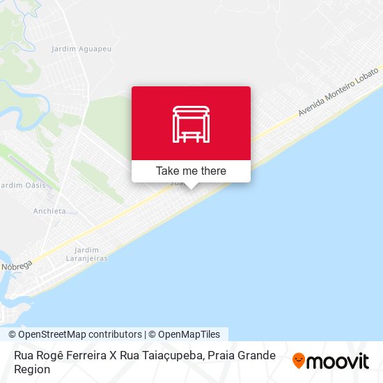 Mapa Rua Rogê Ferreira X Rua Taiaçupeba