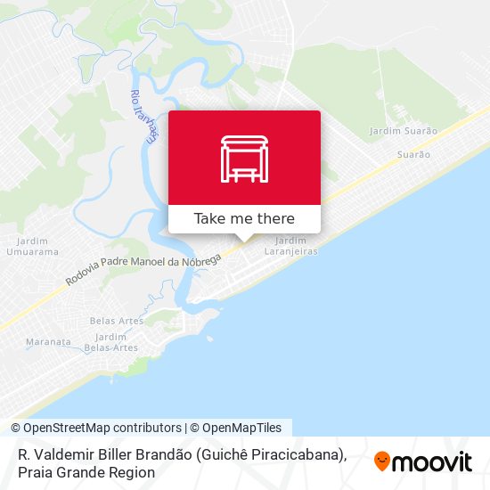 Mapa R. Valdemir Biller Brandão (Guichê Piracicabana)