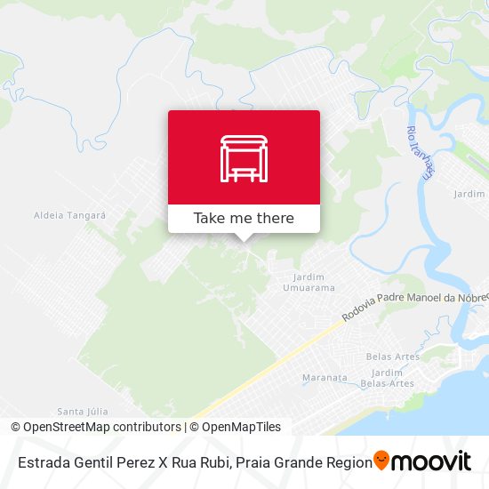 Estrada Gentil Perez X Rua Rubi map