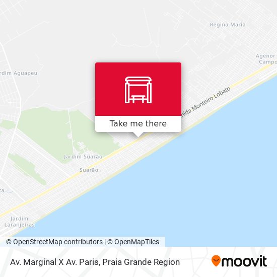 Mapa Av. Marginal X Av. Paris