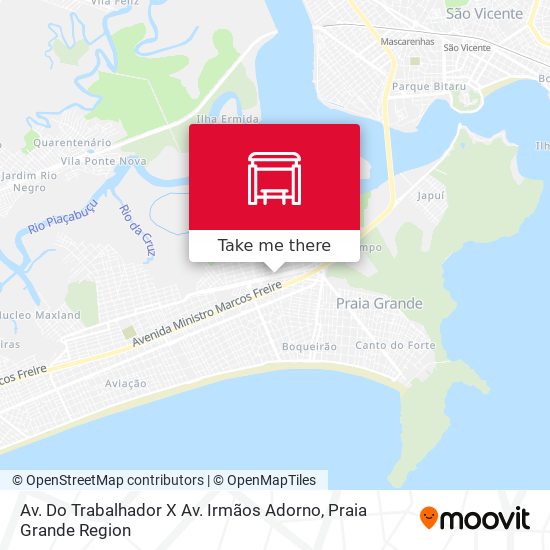 Av. Do Trabalhador X Av. Irmãos Adorno map