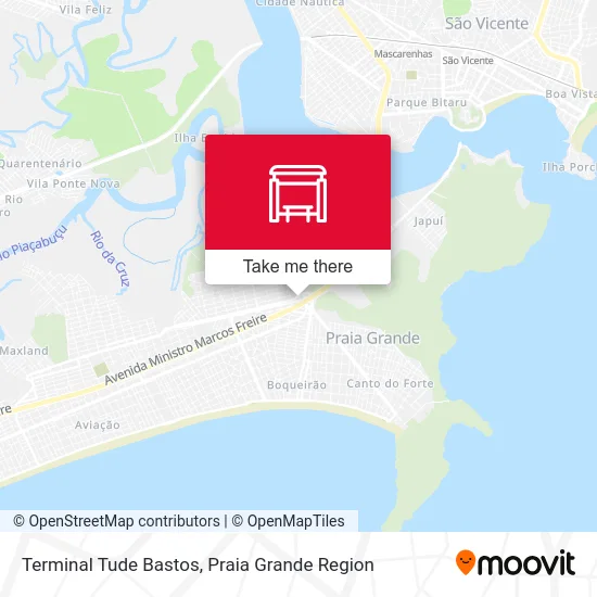 Terminal Tude Bastos map