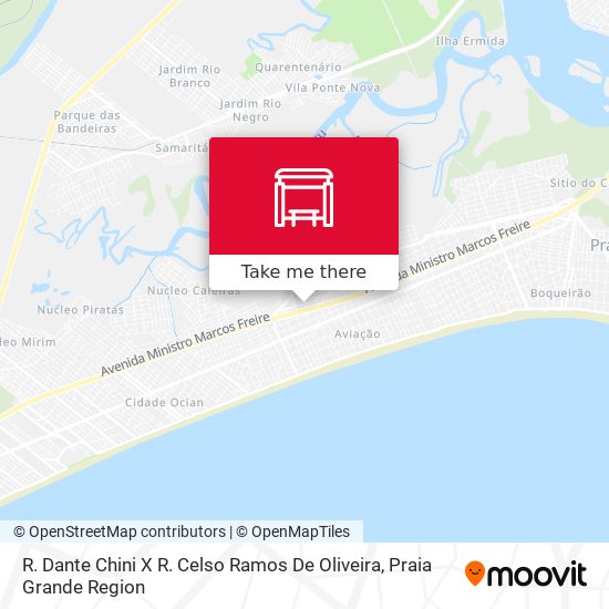 R. Dante Chini X R. Celso Ramos De Oliveira map