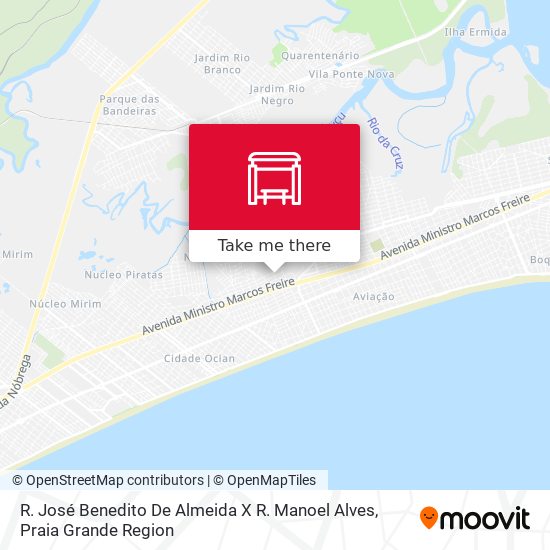 R. José Benedito De Almeida X R. Manoel Alves map