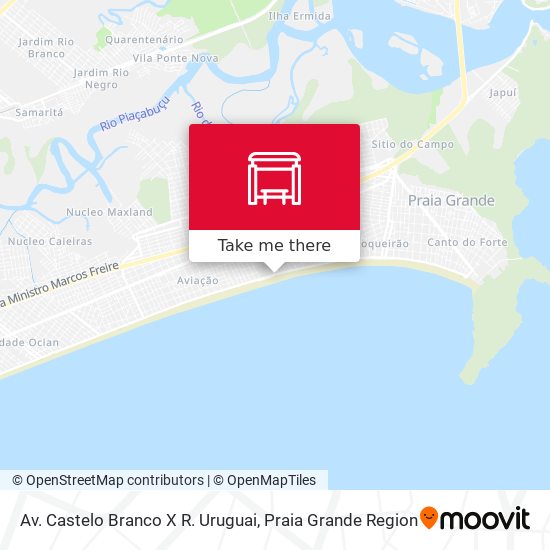 Av. Castelo Branco X R. Uruguai map
